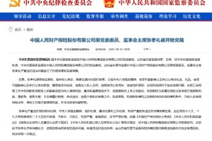 人保财险原党委委员、监事会主席张孝礼被开除党籍