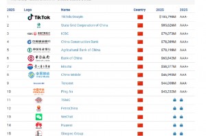 Brand Finance2025中国品牌价值500强：中国银行位列第六位